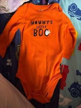 Carter's Orange 'Mommy's Little Boo' Long-Sleeve Bodysuit
